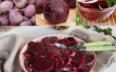 Pan-fried caramelised red beetroots